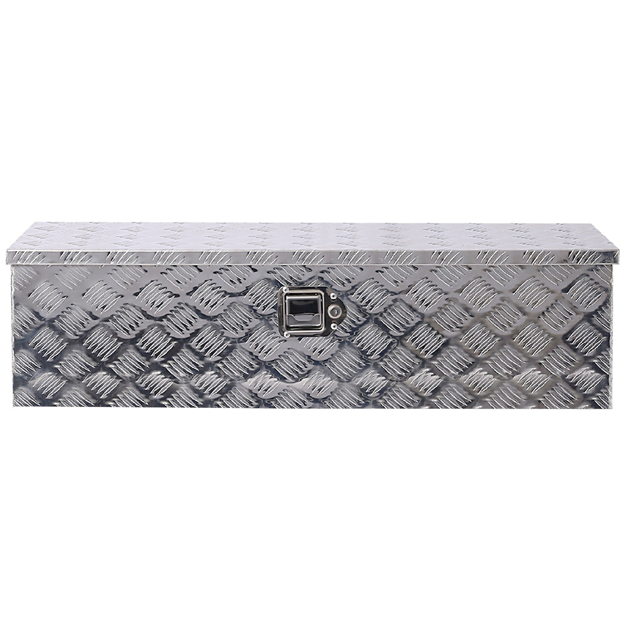BlackTeck Trailer Tongue Box — 39in., Aluminum, Lockable, Side Handles, Silver, Model# N2-81856